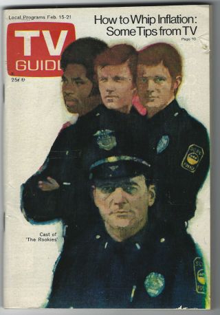 1975 Tv Guide - Superman - The Rookies - York City Edition