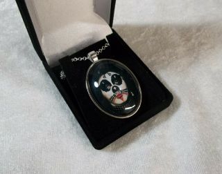 KISS MAKEUP FACES PHOTO NECKLACE w/ SILVER CHAIN & DISPLAY BOX GROUP SET 4