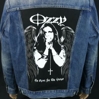 Ozzy Osbourne Levis Denim Jacket No Rest For The Wicked Blue Jean Red Tab Xlarge