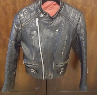 Lou Reed Vintage Leather Motorcycle Jacket,  hand - painted/one of a kind/unisex - sm 2