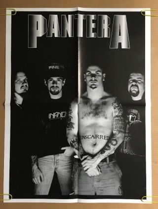 Pantera Vintage Poster Pin - Up Music Memorabilia Pin - Up 1980’s Heavy Metal Band