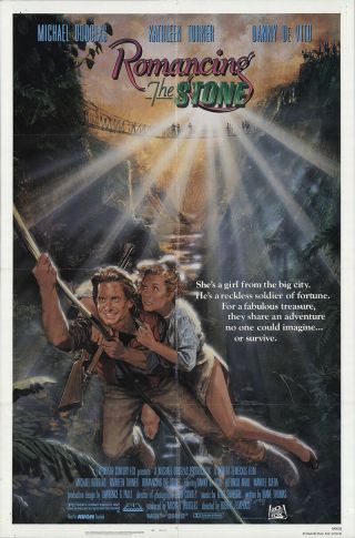 Romancing The Stone 1984 27x41 Orig Movie Poster Fff - 17968 Fine,  Very Good