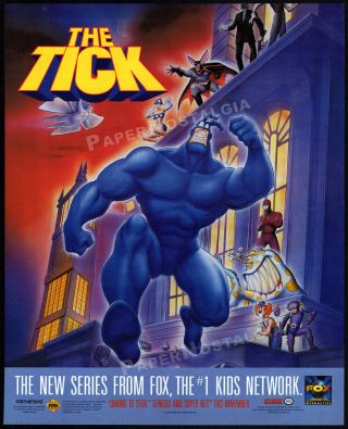 The Tick_original 1994 Trade Print Ad / Game Promo_nintendo_super Nes_genesis