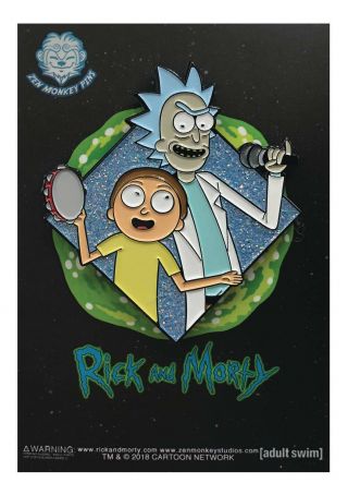 Rick And Morty Get Schwifty Diamaond Enamel Pin