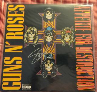 Guns N Roses Album Signed By Slash Autographed Vinyl Appetite For Destruction