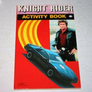 Knight Rider Tv Show David Hasselhoff Kit Car Activity Book 1983 Vintage