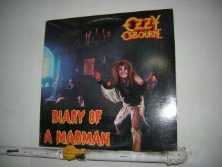 Ozzy Osbourne Signed Lp Diary Of The Madman 1982