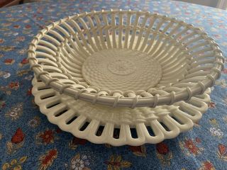 Antique Wedgwood Creamware Basket And Plate