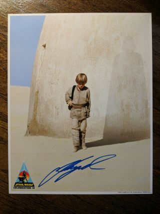 Jake Lloyd Signed Star Wars 8x10 Autograph Official Pix Celebration Iv