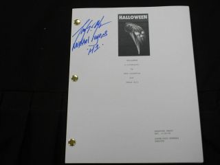 Tony Moran Signed Halloween Movie Script Michael Myers Autograph