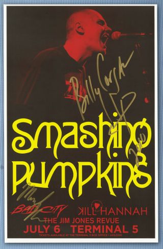 Smashing Pumpkins Signed Autographed Concert Poster 2010 Billy Corgan