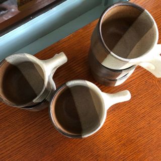 Jim McBride for Fabrik Stoneware Flat Cups Mugs Agate Pass Seattle - Set of 8 2