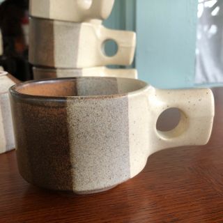 Jim McBride for Fabrik Stoneware Flat Cups Mugs Agate Pass Seattle - Set of 8 4