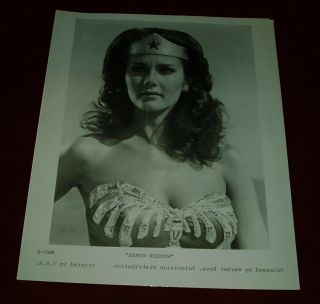 Vintage Wonder Woman B/w Error Promo 8x10 Photo Wws - 2 Lynda Carter Vg/ex