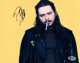 Post Malone Signed Autographed 8x10 Photo Beerbongs & Bentleys Beckett Bas