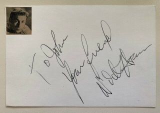 Nick Adams Vintage Autograph - Rebel Without A Cause / James Dean - The Rebel