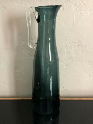 Blenko Wayne Husted Designed 579 Charcoal Pitcher Vase 17 " Tall Mcm 1957 Only