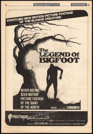 The Legend Of Bigfoot_original 1976 Trade Print Ad Promo / Poster_ivan Marx