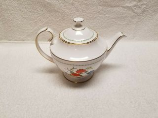 Aynsley Famille Rose Bone China Teapot Gold Trim England 2