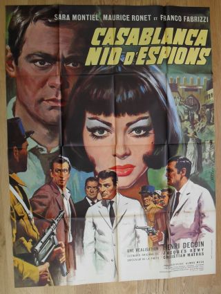 Casablanca Nest Of Spies Sara Montiel French Movie Poster 63 " X47 " 
