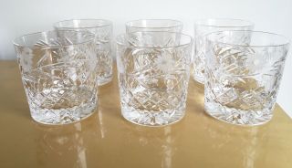 Edinburgh Signed Crystal Argyll 6 Rare Whisky Glasses 10.  Oz First Quality