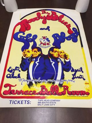 Moody Blues Cold Blood Salt Lake City Terrace Masquerade Poster 