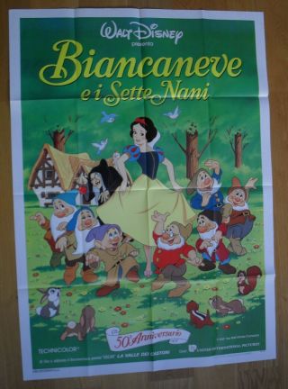 Snow White And The Seven Walt Disney Italian One - Panel Movie Poster R87