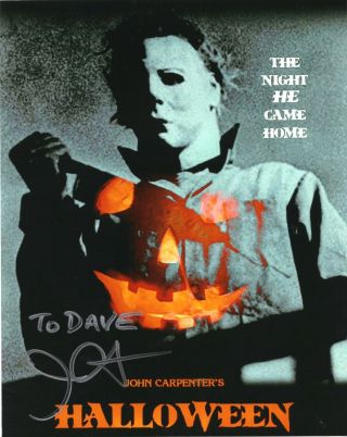 John Carpenter Signed 8x10 Halloween Michael Myers Photo / Autograph To Dave