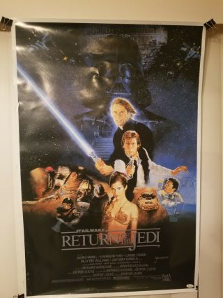 Jeremy Bulloch Signed " Star Wars: Return Of The Jedi " 24 X 36 Movie Poster,  Jsa