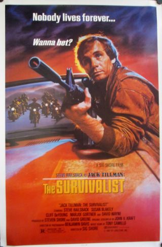 Jack Tillman:the Survivalist 1987 Rolled Movie Poster 41 " X 27 " Railsback