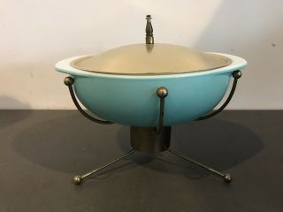 Pyrex Ghetto Ufo Turquoise 2 Quart Casserole 024 Wrong Lid And Missing An Arm