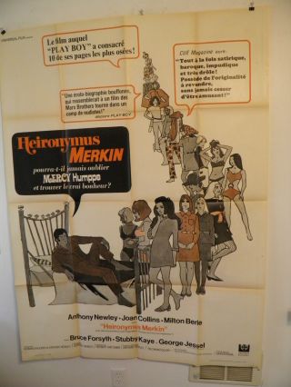 Can Hieronymous Merkin.  / Large French Poster 47 By 63 1969 Anthony Newley Rare
