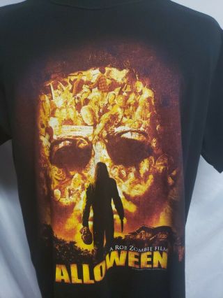 Halloween 2007 Rob Zombie Michael Myers Horror Movie Promo T - Shirt Men 