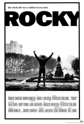 Rocky (1976) Style - A 70s Sylvester Stallone Talia Shire Movie Poster Size 27x40 "