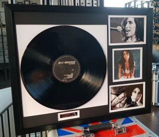 Amy Winehouse - Framed Vinyl Album Back To Black - Plaque - Certificate