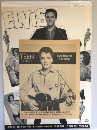 1965 Girl Happy Pressbook W/ Herald,  Elvis Presley,  Shelly Fabares,  Gary Crosby