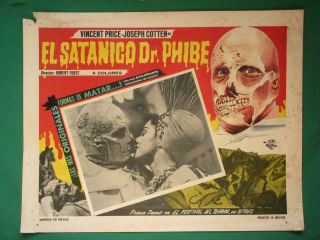The Abominable Dr.  Phibes Horror Vincent Price Monster Mexican Lobby Card 3