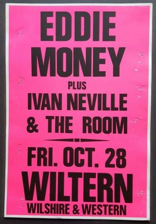 Eddie Money/ivan Neville Promo Concert Poster 