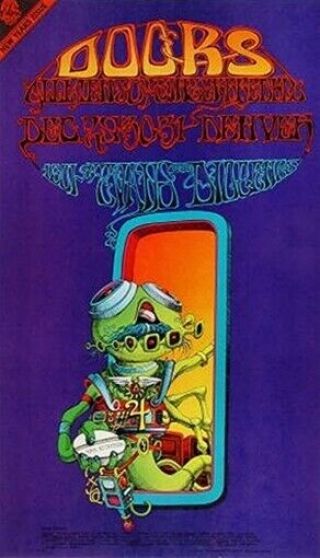 The Doors Concert Poster 1967 Denver Dog - Rich Griffin - - Scarce
