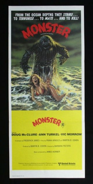 Monster / Humanoids From The Deep 1980 Australian Daybill Movie Poster Horror
