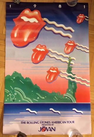 1981 Rolling Stones American Tour Poster Rare P/n 6 - 8000 - 58 Jovan