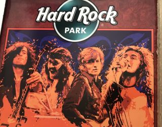 Led Zeppelin Hard Rock Ride Park Poster Robert Plant,  Jimmy Page John Paul 3