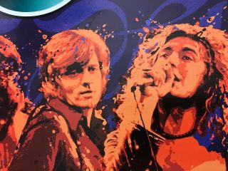 Led Zeppelin Hard Rock Ride Park Poster Robert Plant,  Jimmy Page John Paul 4