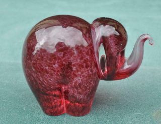 Wedgwood Glass Crystal " Red Elephant " Ornament Paperweight