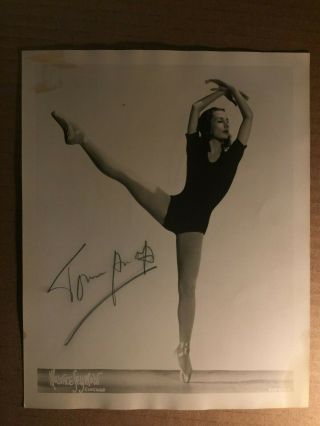 Tamara Toumanova Rare Very Early Autographed 8/10 Photo Ballet 1940s