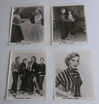 Ed Wood The Violent Years 1956 Four 8 " X10 " B&w Photo Sills