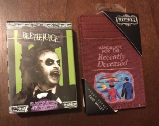 Beetlejuice Handbook For The Recently Deceased Card Wallet & Playing Cards