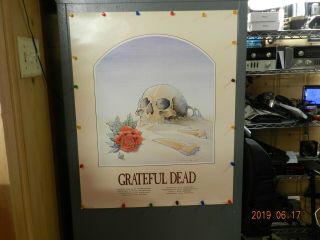 1981 Stanley Mouse Grateful Dead European Tour Poster Great Shape.