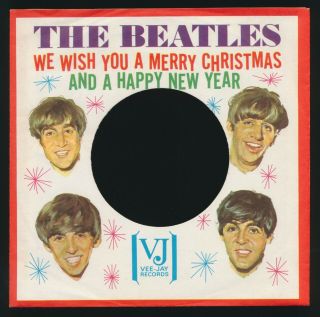 Beatles VINTAGE 1964 VJ ' CHRISTMAS PICTURE SLEEVE ' IN GREAT SHAPE 2