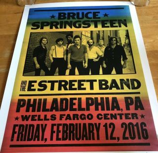 Bruce Springsteen 2/12/16 River Tour Concert Poster Lithograph Print Pa Numbered